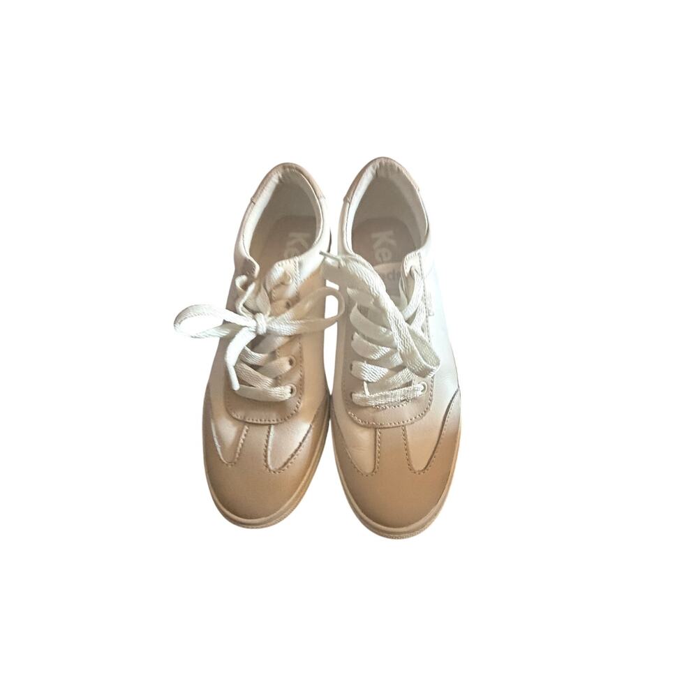 Women’s KEDS leather white cream tennis shoes